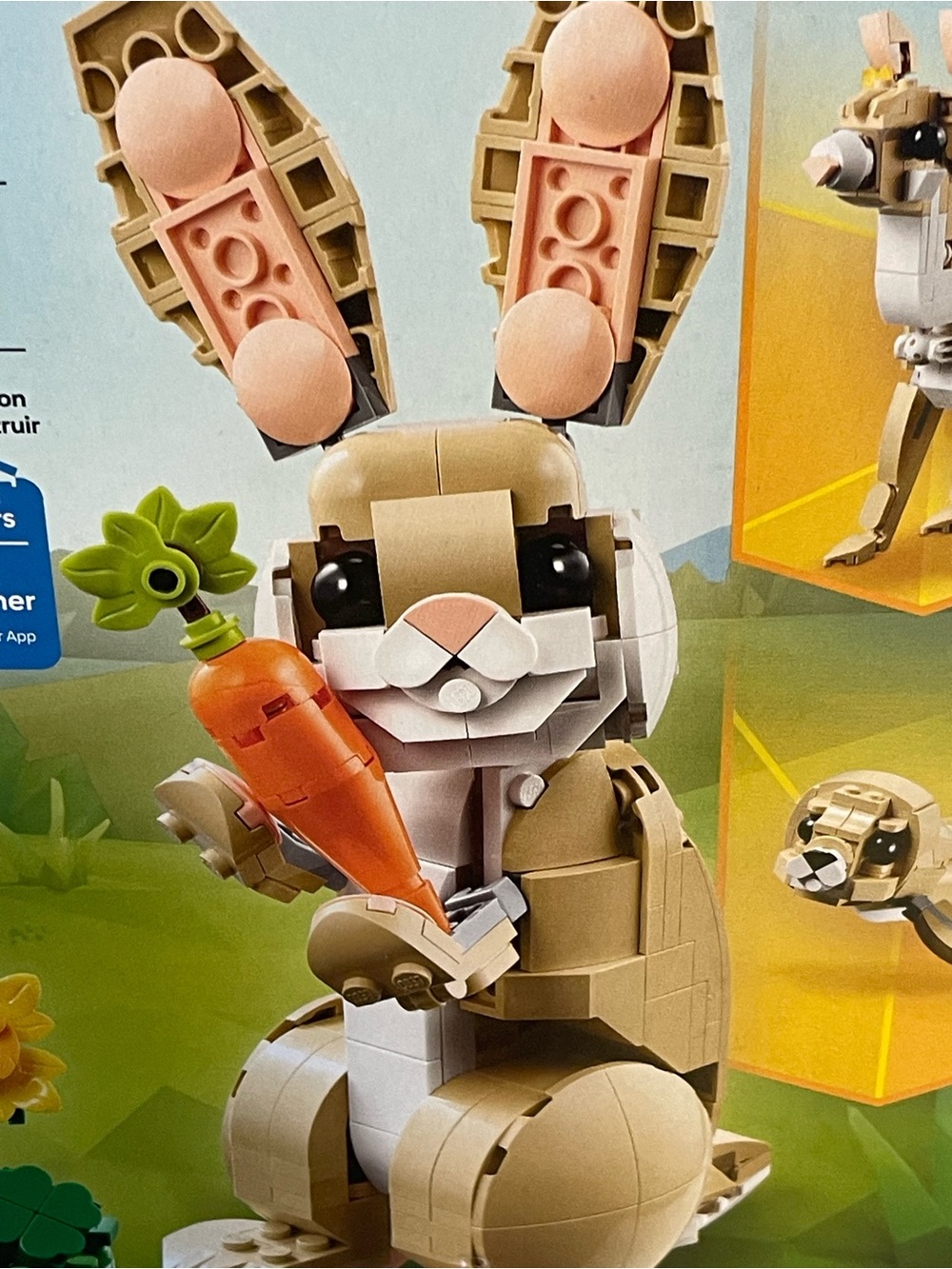 Lego Creator 3 in 1 Tan Bunny Building Block Figure with Orange Carrot 31162 8+